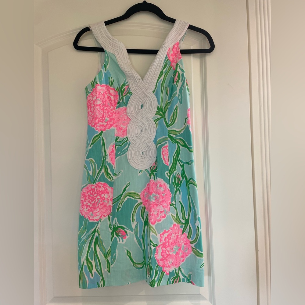 Lily Pulitzer Teal & Pink Dress 00